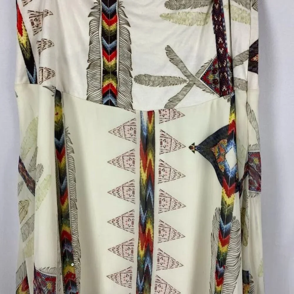 Vintage Collection Shark Tail Feather Tribal Print‎ Skirt Women's Small/ Medium - Picture 4 of 13
